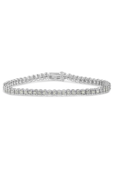 1.0 Cttw Diamond Miracle-Set Cut-Circle 7" Tennis Bracelet